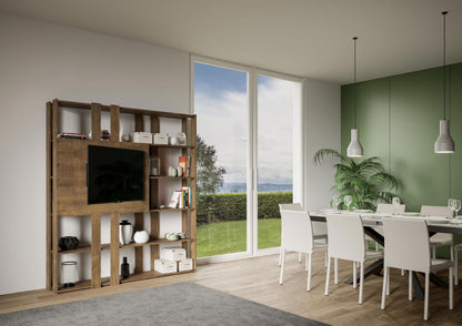 Libreria Multifunzionale Porta TV Kato 178x204x36 cm