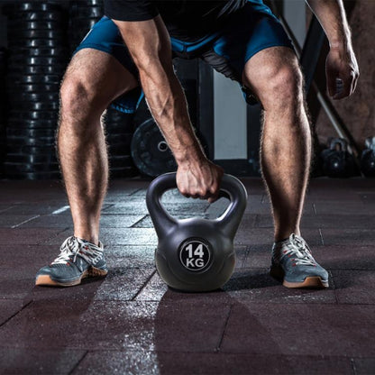 Kettlebell Kurzhantel Gewicht Hanteln PVC Ghiria für Fitnessstudio Crossfit Fitness MMA -14Kg