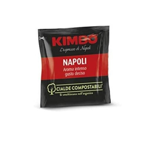Kimbo Box Kaffeepads 44mm Napoli, 100 Stück – Intensives Aroma, kräftiger und neapolitanischer Geschmack