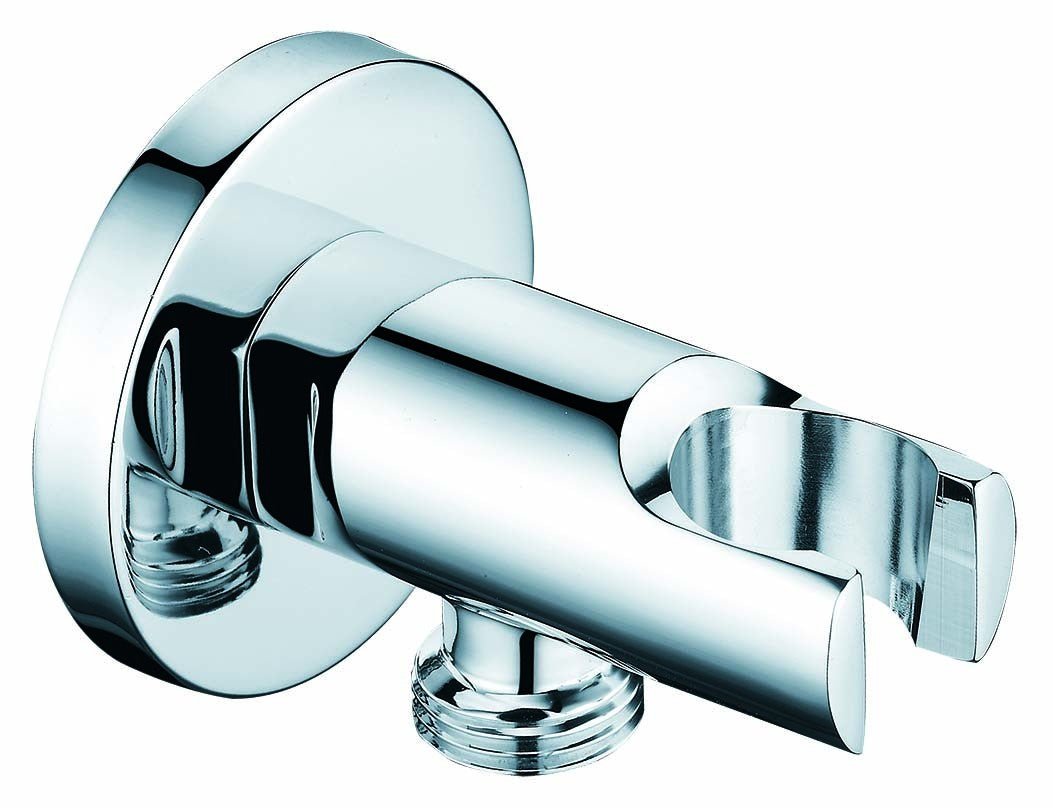 Kit doccia rotondo con soffione e braccio cromato diam. 20