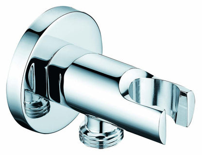 Kit doccia rotondo con soffione e braccio cromato diam. 25