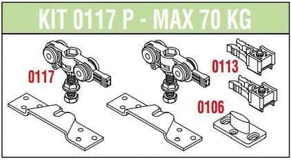 SLIDING DOOR KIT SERIES 100 CAPACITY UP TO 70 KG
