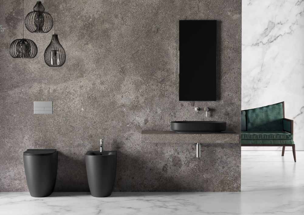 Kit Sanitari filomuro Alice Ceramica serie FORM Nero matt