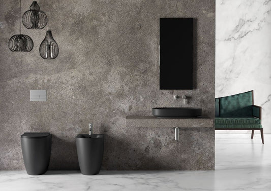 Kit Sanitari filomuro Alice Ceramica serie FORM Nero matt