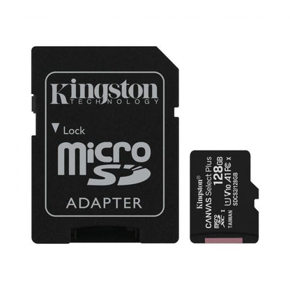 Kingston Micro Sd 128Gb + Adattatore Canvas Plus Sdcs2 Classe 10 100Mb/S