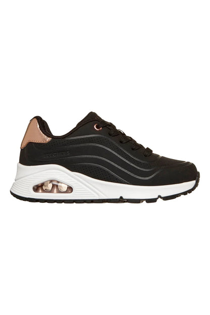 Skechers scarpa sneakers junior Uno Gen 1 Shimmer Wave 310286L/BLK nera