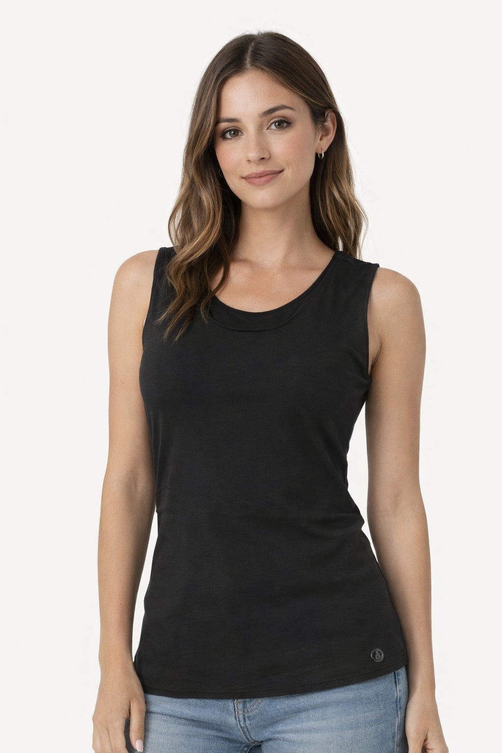 Dimensione Danza Top Donna 40D117J36 2000 - Top Nero Cotone Danza e Fitness