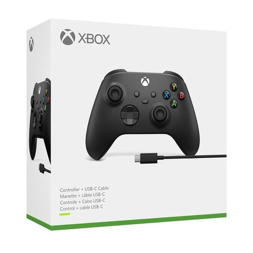 Microsoft Xbox Series X/S Controller Carbon Black Schwarz Wireless + USB-C-Kabel