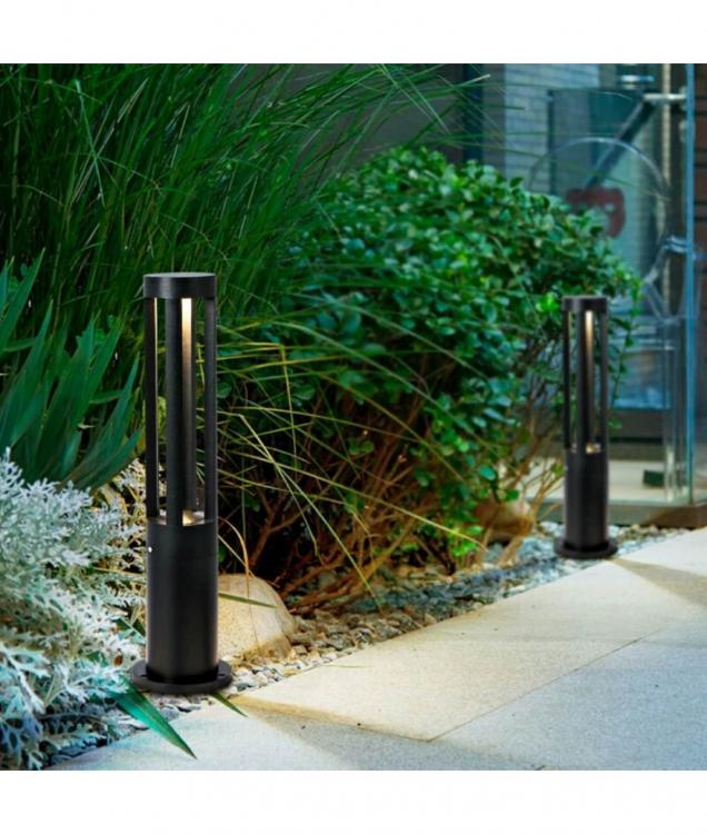 Gartenlaterne Lampe 12W LED Außen Schwarz Wegeleuchte Naturlicht ES28