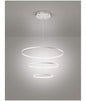 48W LED Pendant Chandelier Ring Circles White Modern Living Room Cool White