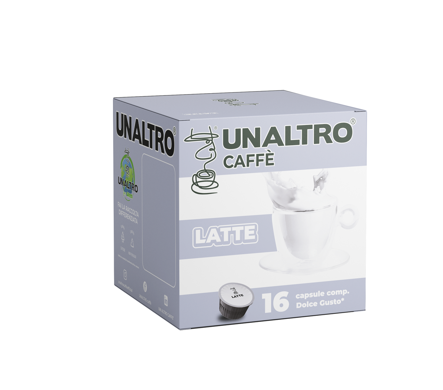 16 CAPSULE DOLCE GUSTO®   UNALTRO CAFFE MISCELA LATTE.