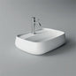 Countertop washbasin in polished white ceramic 60 x 45 cm NUR series Alice ceramica