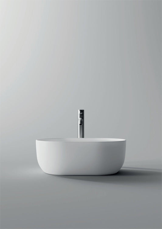 Lavabo d'appoggio ovale 45×31 Alice Ceramica Serie Unica