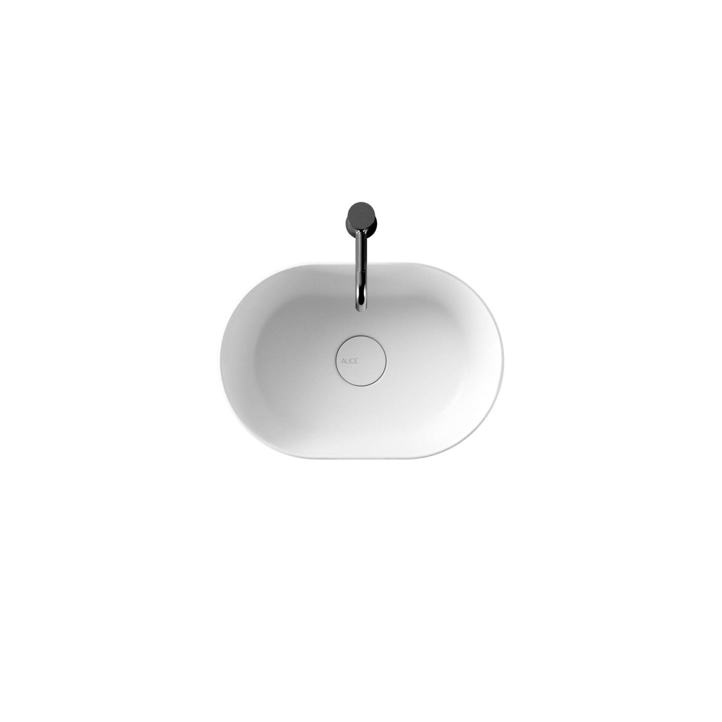 Lavabo d'appoggio ovale 45×31 Alice Ceramica Serie Unica