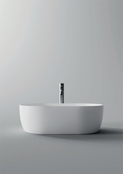 Lavabo da appoggio ovale 55×35 Alice Ceramica Serie Unica bianco lucido