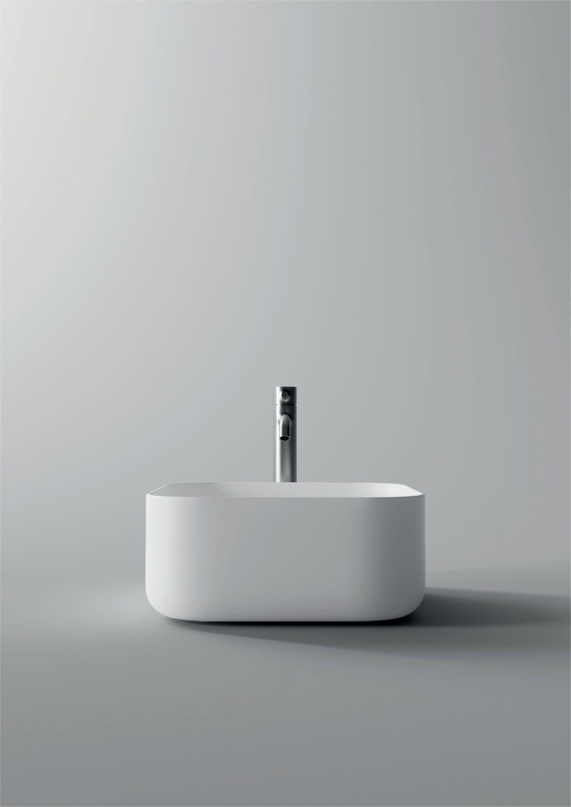 Lavabo d'appoggio salvaspazio  37×37 Alice Ceramica Serie Unica