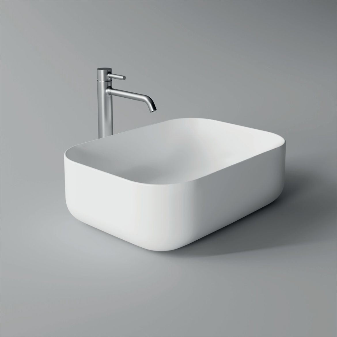 Lavabo da appoggio salvaspazio 50×37 Alice Ceramica Serie Unica