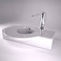 Urbi Roca ceramic washbasin, small 60 cm basin