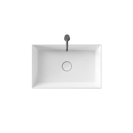 Lavabo Spy appoggio cm. 60x38 rettangolare in ceramica bianco Alice ceramica