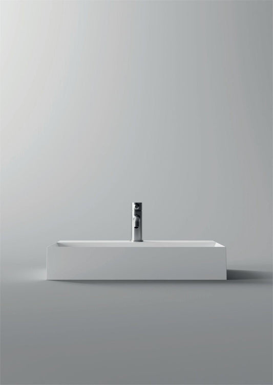 Lavabo Spy appoggio/sospeso 60x30 rettangolare bianco Alice Ceramica