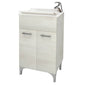 Laundry cabinet with 2 doors, 50x50 cm, white oak color