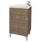 50x50 cm Smoke Oak Laundry Cabinet with 2 Doors