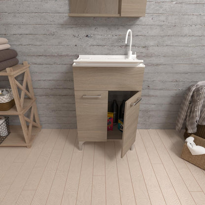 Lavatoio 2 ante da cm 50x50 colore rovere fumo