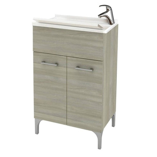 Lavatoio 2 ante da cm 50x50 colore rovere grigio