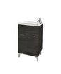 50x50 cm dark oak laundry cabinet with 2 doors