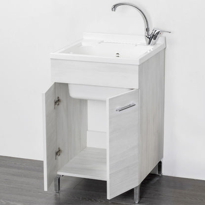 Lavatoio 2 ante da cm 60x50 colore rovere bianco