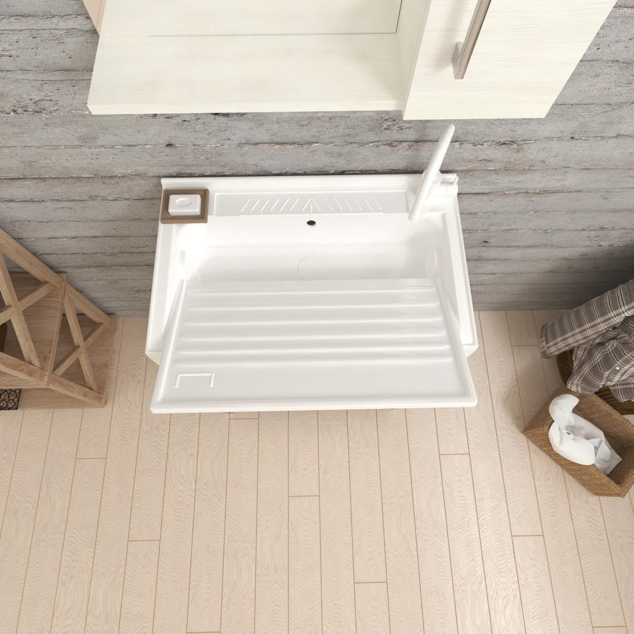 Lavatoio 2 ante da cm 60x50 colore rovere bianco