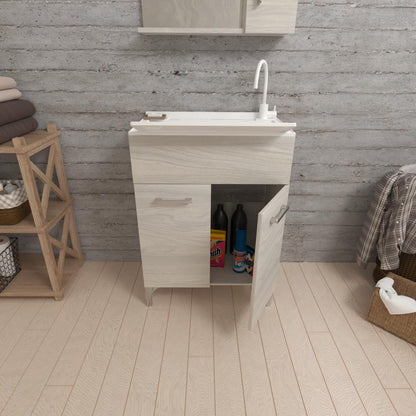 Lavatoio 2 ante da cm 60x50 colore rovere grigio
