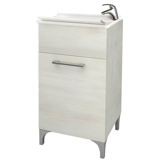 Lavatoio anta unica da cm 45x50 colore rovere bianco