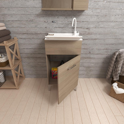 Lavatoio anta unica da cm 45x50 colore rovere fumo