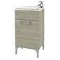 Single door laundry cabinet 45x50 cm grey oak