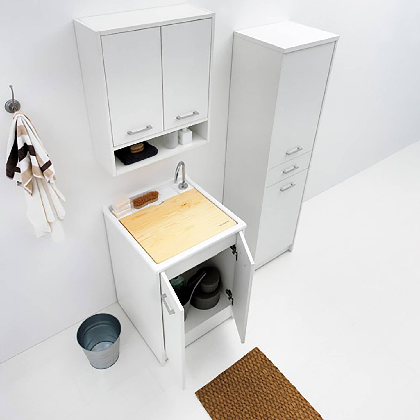 Lavatoio Lavapanni Domestica Colavene 60x50x86h cm con vasca e mobile contenitore