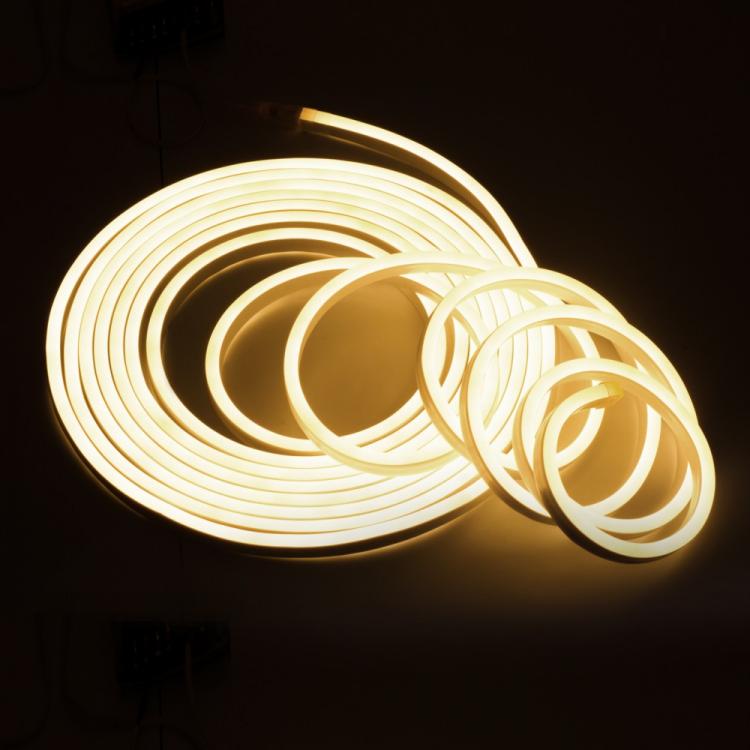 5M-Set Flex-LED-Streifen Spule Neon Flexibler Schlauch Outdoor Warmweiß