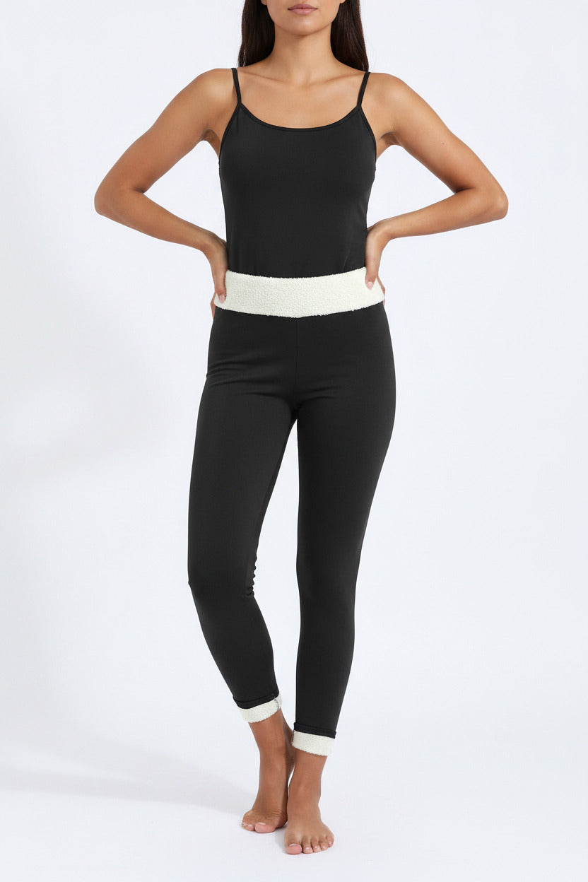 Pantaloni Termici donna in Lana di Agnello Elasticizzati – Leggings Invernali Caldi e Aderenti