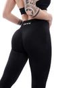 Leggings nero modello IMMO a vita bassa senza cuciture