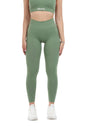 Leggings oliva modello IMMO a vita bassa senza cuciture
