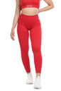 Leggings rosso scarlatto modello IMMO a vita bassa senza cuciture