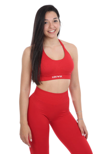 Top sportivo rosso scarlatto modello IMMO