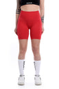 Shorts carminio modello EVA a vita alta senza cuciture