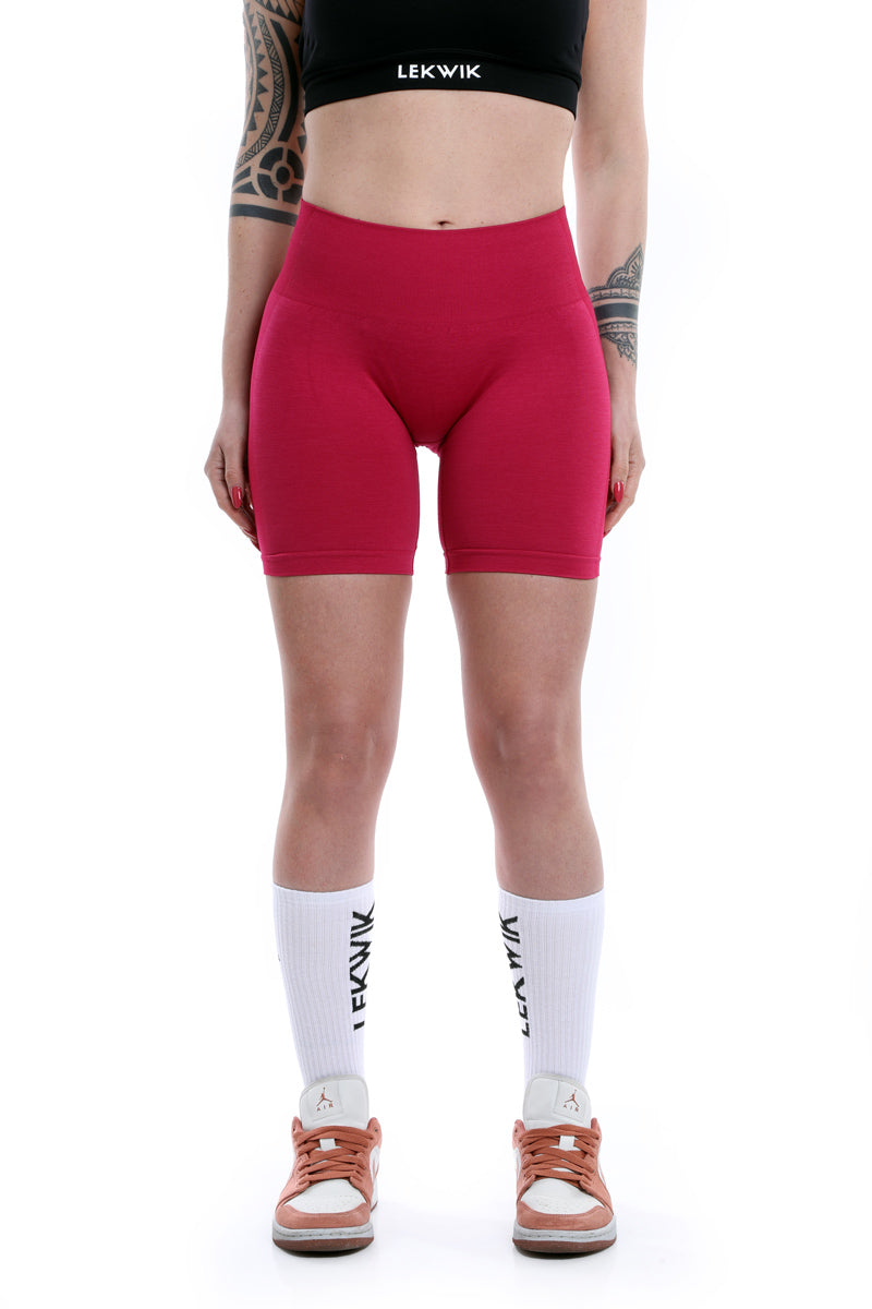 Shorts ciliegia modello POLLY a vita alta senza cuciture