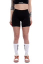 Shorts nero modello POLLY a vita alta senza cuciture
