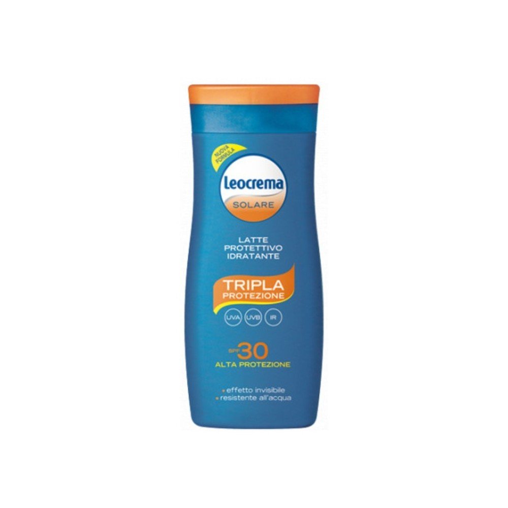 Leocrema Latte Solare Idratante SPF30 Waterproof – Protezione Alta UVA/UVB per Tutte le Pelli