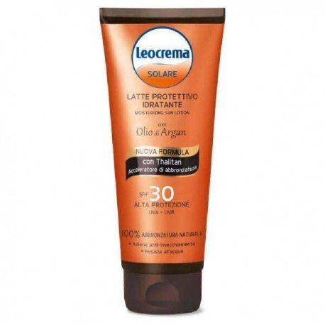 Leocrema Solare Latte Protettivo Idratante 200 ml – SPF10 SPF20 SPF30 Attivatore Abbronzatura