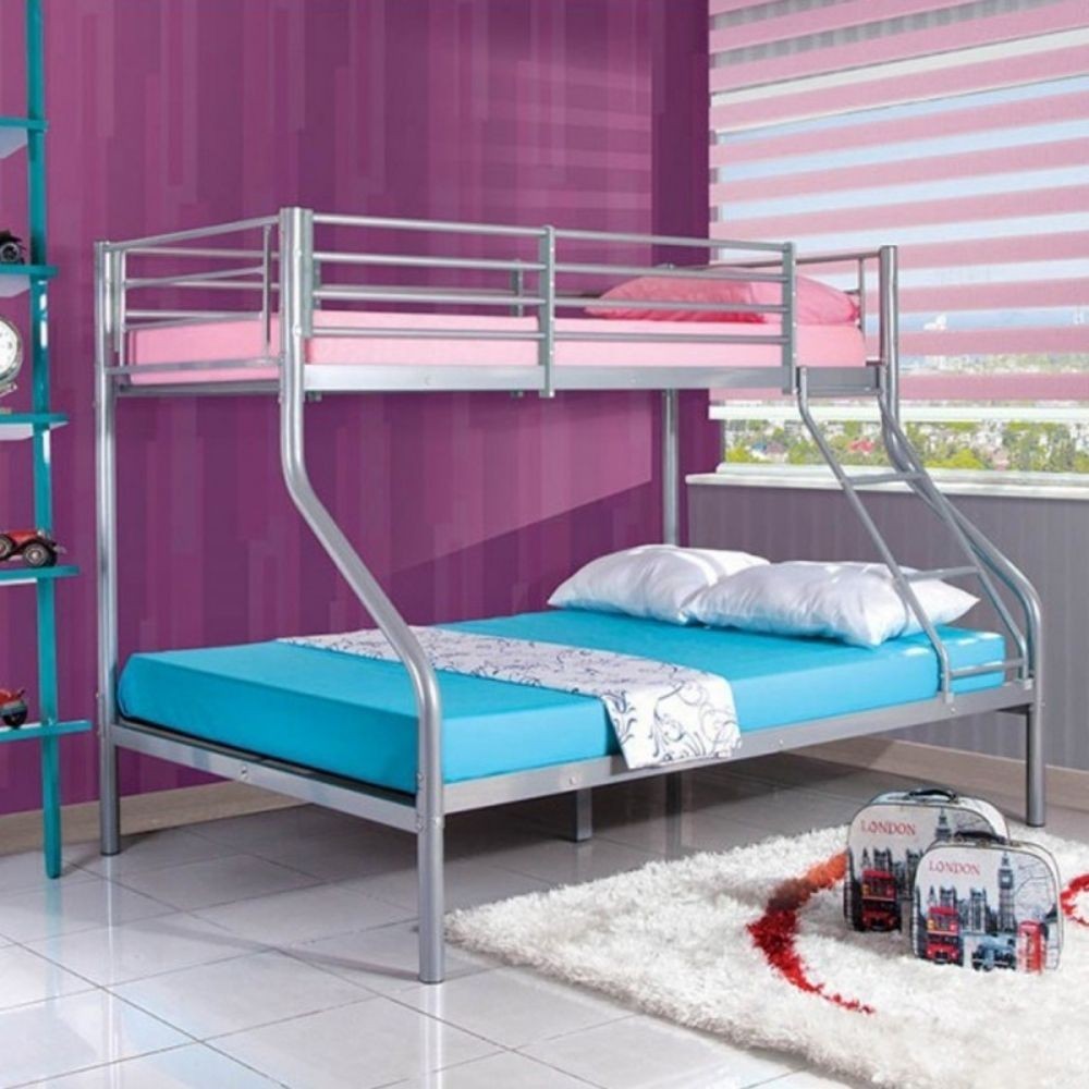 Letto a castello aladdin struttura robusta in acciaio cm.90x190/140h