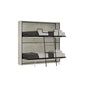 Kando horizontal double wall bed with mattresses
