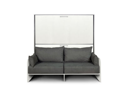 Doppeltes horizontales Schrankbett Kando Sofa mit Matratzen